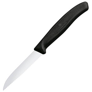 7611160003119 - Küchenmesser 18cm Wellenschliff silber schwarz  Stahl Kunststoff 7611160003119 Victorinox
