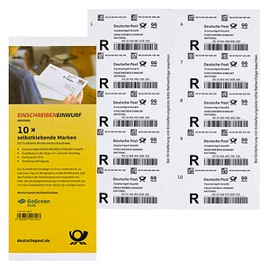 4050357007203 - Deutsche Post Einschreiben-Label Einwurf 235 ¤ Deutschland 10 Stück