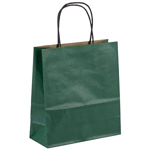 VP Papier-Tragetaschen Toptwist grün 19,0 x 21,0 cm, 50 St.