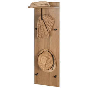 HAKU Möbel Wandgarderobe 37148 eiche Holz 5 Haken 30,0 x 100,0 cm