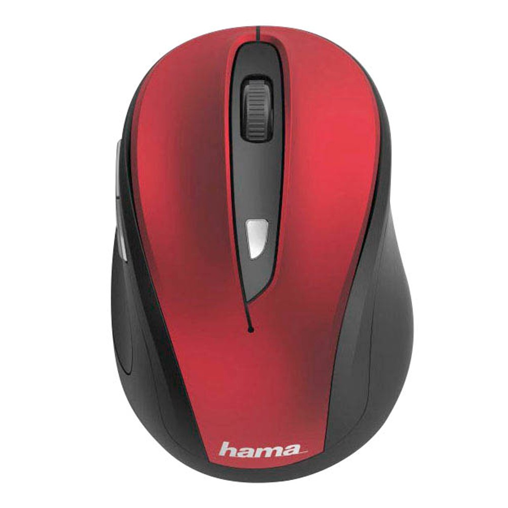 hama MW-400 Maus schwarz rot, kabellos >> büroshop24