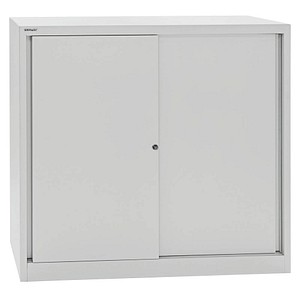 BISLEY Schiebetürenschrank ECO, SD12112S645 lichtgrau 2 Fachböden 120,0 x 43,0 x 118,1 cm