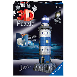 Ravensburger Leuchtturm bei Nacht 3D-Puzzle, 216 Teile
