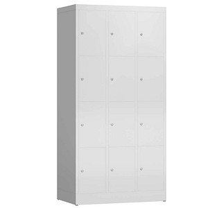 4061815857087 - Schließfachschrank ClassiX lichtgrau X-520430 12 Schließfächer 870 x 500 x 1800 cm 4061815857087 LÜLLMANN