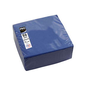 PROnappe Servietten marineblau 2-lagig 20,0 x 20,0 cm, 50 St.
