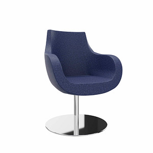 4260761571157 - Besuchersessel Pirum dunkelblau chrom Stoff