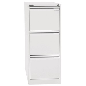 BISLEY Hängeregistraturschrank verkehrsweiß 3 Schubladen 41,3 x 62,2 x 101,6 cm
