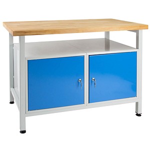 4050049419246 - Werkbank 1200x600x840mm Werktisch Arbeitstisch Metall Packtisch 2 Türen - ADB 4050049419246 - Werkbank 1200x600x840mm Werktisch Arbeitstisch Metall Packtisch 2 Türen - ADB