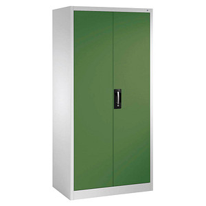 4064615115623 - CP Stahlschrank 8922-00 S10553 lichtgrau rededagrün 930 x 600 x 1950 cm aufgebaut
