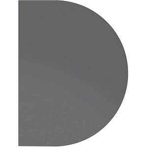 HAMMERBACHER Anbautisch höhenverstellbar HA60 grafit, grau halbrund 60,0 x 80,0 x 65,5 – 82,5 cm