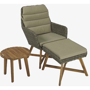 Garden Pleasure Loungesessel CALVIA braun Kunststoff, Metall, 6-teilig