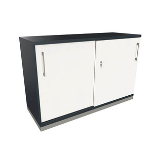 4260649683460 - fm Schiebetürenschrank Oldenburg 4260649683460 weiß lavagrau 1 Fachboden 1200 x 442 x 781 cm