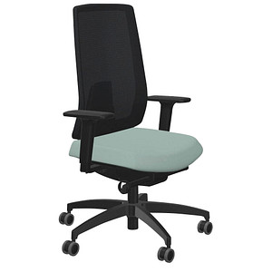 Dauphin Bürostuhl Indeed mesh Stoff grün, Gestell schwarz