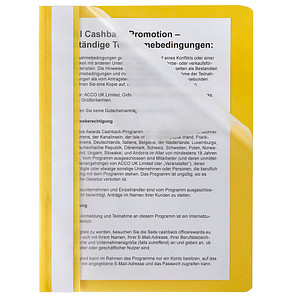 4022722923234 - Schnellhefter 015-2345-001-03 A5 gelb Polypropylen (PP) Vorderdeckel transparent 4022722923234 Monta