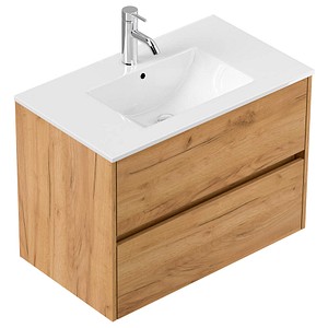 4251982655030 - POSSEIK Waschbecken mit Unterschrank LIMES 80 eiche gold 800 x 465 x 585 cm