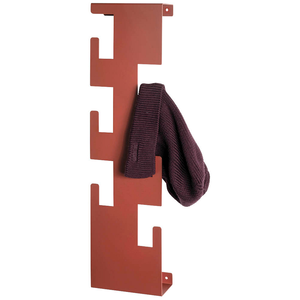 HAKU Möbel Wandgarderobe 47406 rot Metall 6 Haken 15,0 x 60,0 cm