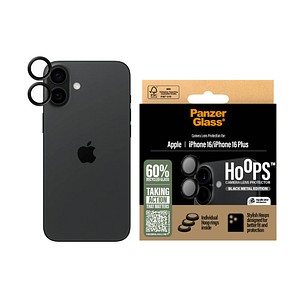 PanzerGlass™ HOOPS™ Kamera-Schutzglas für Apple iPhone 16, iPhone 16 Plus