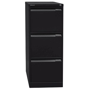 BISLEY Hängeregistraturschrank schwarz 3 Schubladen 41,3 x 62,2 x 101,6 cm