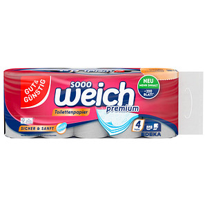 4311501758458 - Toilettenpapier sooo weich premium 5408392001 4-lagig weiß 180 Blatt   Rolle 4311501758458 Gut & Günstig 10 Rolle