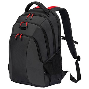 DICOTA Laptop-Rucksack SEEKER II Kunstfaser schwarz, rot 23,5 l bis 40,6 cm (16 Zoll)
