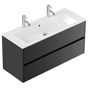 POSSEIK Waschbecken mit Unterschrank LIMES 120 grafit 120,0 x 46,5 x 58,5 cm