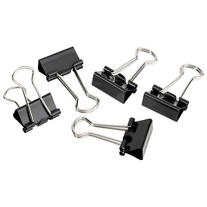 4040881856125 - 12 Foldbackklammern schwarz 19 cm