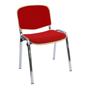 LÜLLMANN Stapelstuhl 225483 rot Stoff, 1 St.