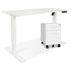 0796376520661 - Büromöbel-Sets Easy Starter Set ESS1206396005R3696 elektrisch höhenverstellbar 70-112cm (H) rechteckig weiß   weiß 079637652