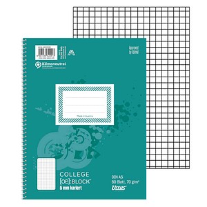 Ursus Schwarz Heft + Block, Collegebook (A5, Kariert, Harter Einband) - Bild 3