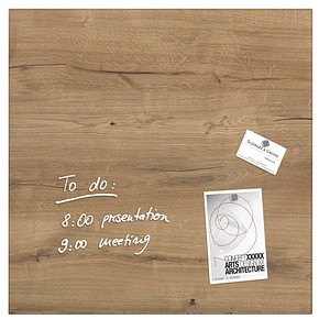 SIGEL Glas-Magnettafel artverum® 48,0 x 48,0 cm Natural Wood