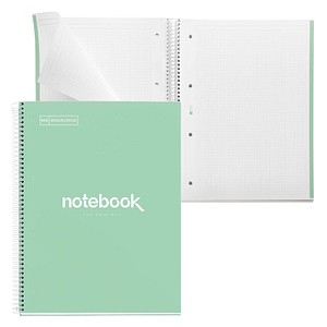8422593460504 - Notizbuch Miquelrius Emotions 1 A4 80 Blatt kariert und blickdicht gelocht Spiralbindung Hardcover mintgrün