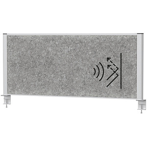 4002390090155 - MAUL Tisch-Trennwand MAULconnecto Akustikvlies 4000 g m² Aluminiumprofil B 1200 x H 500 mm Akustik dunkelgrau weiß 4002390090155 - MAUL Tisch-Trennwand MAULconnecto Akustikvlies 4000 g m² Aluminiumprofil B 1200 x H 500 mm Akustik dunkelgrau weiß