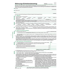 RNK-Verlag 599/10 Mietverträge für Wohnungen, 10 St.