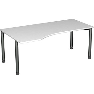 4038933003832 - Speed Office Schreibtisch Freiform Hellgrau 1800 (B) x 1000 (T) x 800 (H) mm MFC (Melaminbeschichtete Spanplatte) 4038933003832 - Speed Office Schreibtisch Freiform Hellgrau 1800 (B) x 1000 (T) x 800 (H) mm MFC (Melaminbeschichtete Spanplatte)