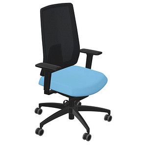 Dauphin Bürostuhl Indeed mesh Stoff blau, Gestell schwarz