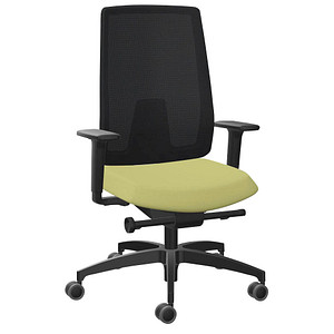 Dauphin Bürostuhl Indeed mesh Stoff grün, Gestell schwarz