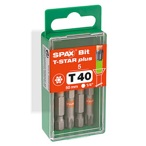 5 SPAX® T40 T-STAR  Plus Bits, 5 St.