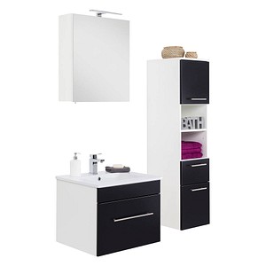 Badmöbel-Set VIVA schwarz/weiß