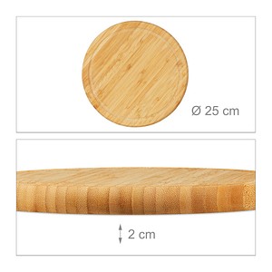 4052025955182 - Relaxdays - Frühstücksbrettchen 4er Set Bambus rund 25 cm Küchenbrett pflegeleicht natürlich messerschonend natur 4052025955182 - Relaxdays - Frühstücksbrettchen 4er Set Bambus rund 25 cm Küchenbrett pflegeleicht natürlich messerschonend natur