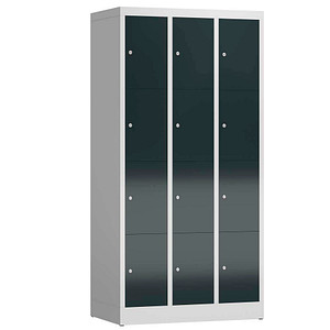 4061815857148 - Schließfachschrank ClassiX anthrazit lichtgrau X-520438 12 Schließfächer 870 x 500 x 1800 cm 4061815857148 LÜLLMANN