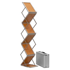 Prospektständer silber DIN A4 6 Fächer