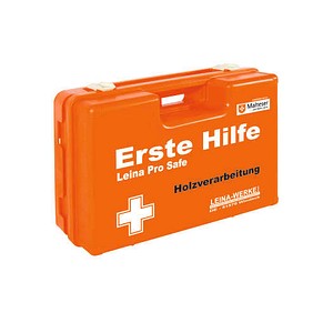 LEINA-WERKE Erste-Hilfe-Koffer Pro Safe Holzverarbeitung DIN 13157 orange