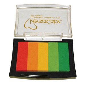 4006166174278 - Stempelkissen Versacolor rot orange gelb hellgrün grün 75 x 47 cm