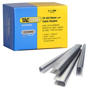 Tacwise Kabelklammern CT-45/10mm mit gegensätzlichen Spitzen verzinkt