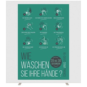 easyScreen Stellwand Hände-Waschen 160,0 x 174,0 cm