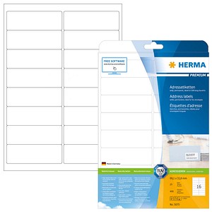 400 HERMA Adressetiketten 5075 weiß 99,1 x 33,8 mm