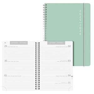 4061947139501 - Schülerkalender Plain White Juli 2025 - Dezember 2026 weiß