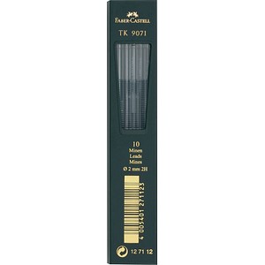 FABER-CASTELL TK 9071 Fallminen-Bleistiftminen schwarz 2H 2,0 mm, 10 St.