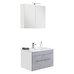 Badmöbel-Set VIVA beton/weiß
