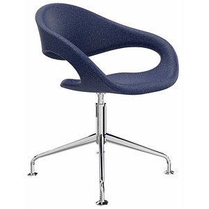 4260761571393 - Besucherstuhl Elan 4260761571393 dunkelblau Stoff